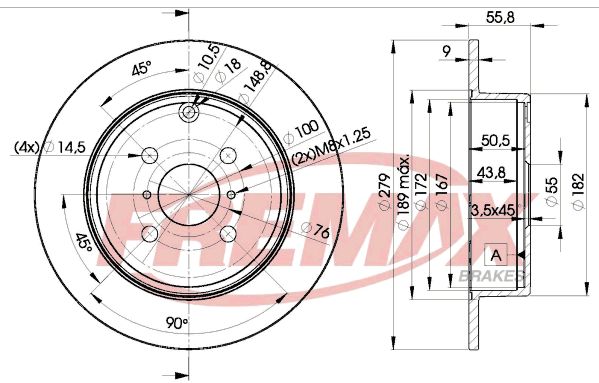 FREMAX Bremžu diski BD-2081