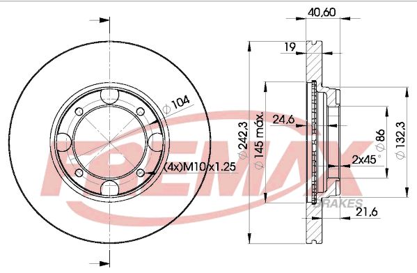 FREMAX Bremžu diski BD-2135