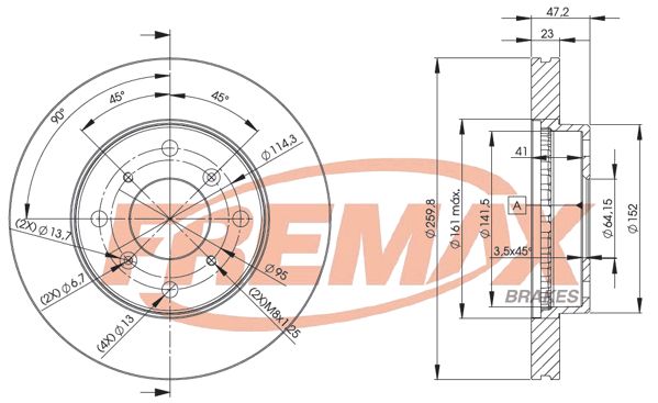 FREMAX Тормозной диск BD-2584