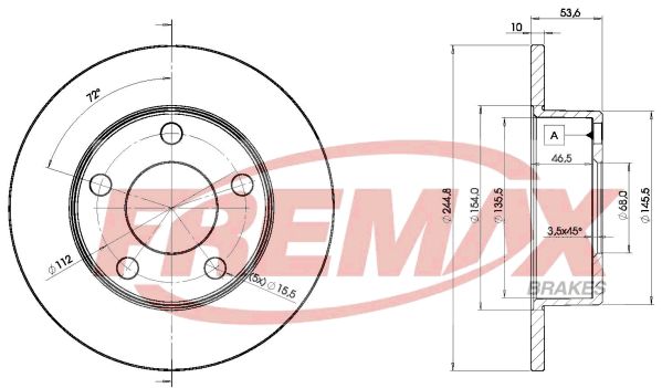 FREMAX Bremžu diski BD-2800