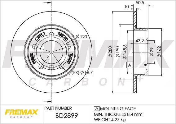 FREMAX Тормозной диск BD-2899