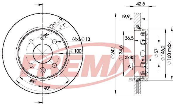 FREMAX Тормозной диск BD-3253