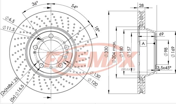 FREMAX Bremžu diski BD-3351