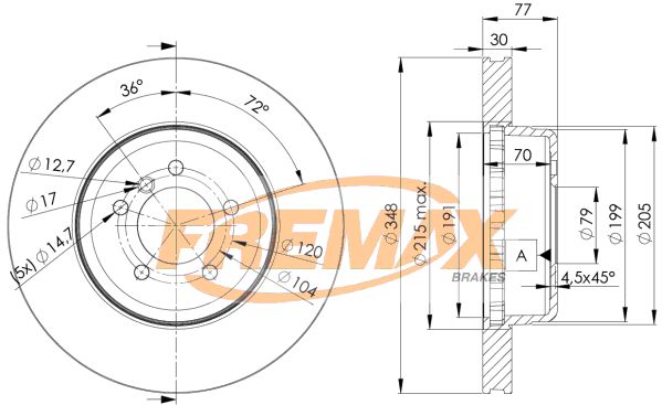 FREMAX Bremžu diski BD-3402