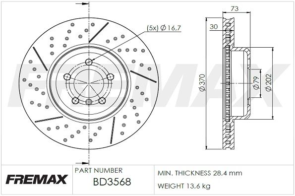 FREMAX Тормозной диск BD-3568