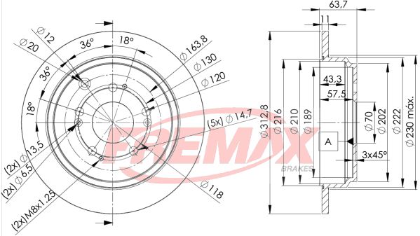 FREMAX Тормозной диск BD-4079