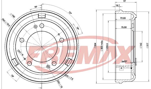 FREMAX Тормозной барабан BD-4640