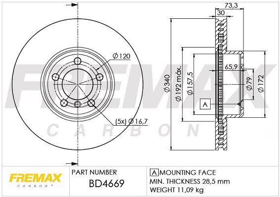 FREMAX Тормозной диск BD-4669