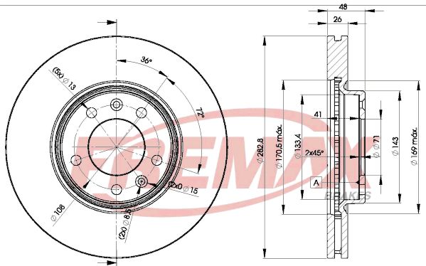 FREMAX Bremžu diski BD-4685