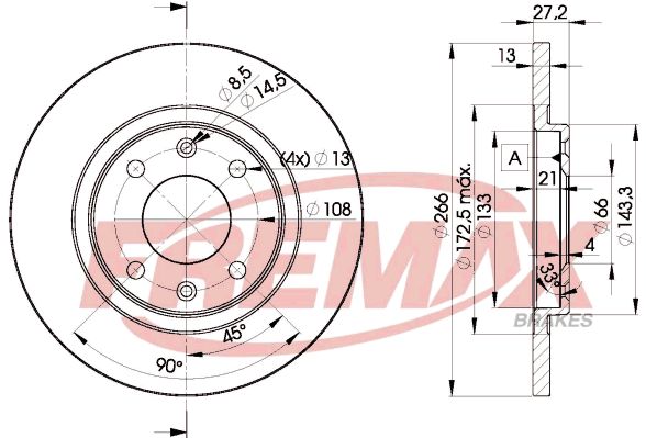 FREMAX Bremžu diski BD-4692