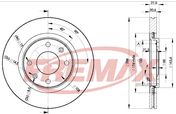 FREMAX Bremžu diski BD-4697