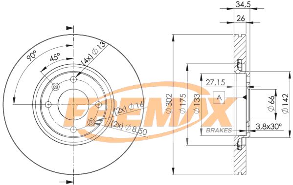 FREMAX Тормозной диск BD-4698