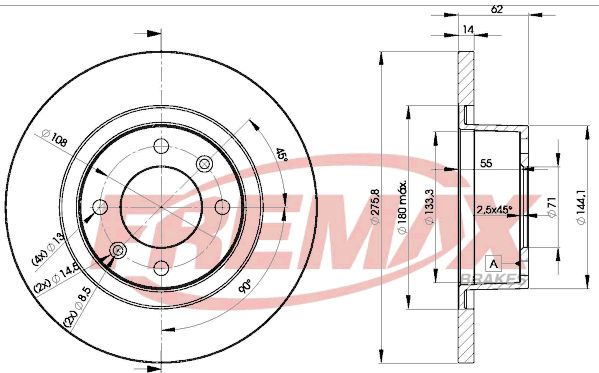 FREMAX Тормозной диск BD-4754