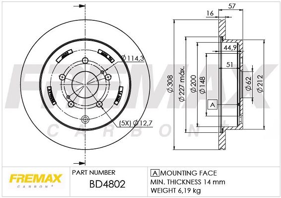 FREMAX Тормозной диск BD-4802