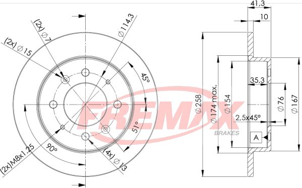 FREMAX Bremžu diski BD-5020