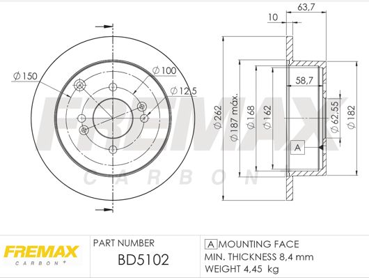 FREMAX Тормозной диск BD-5102