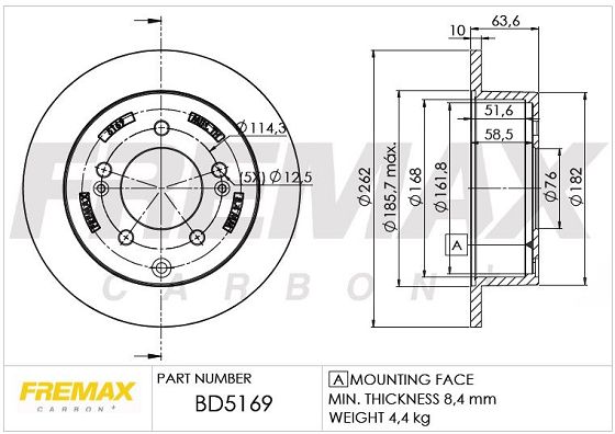 FREMAX Тормозной диск BD-5169