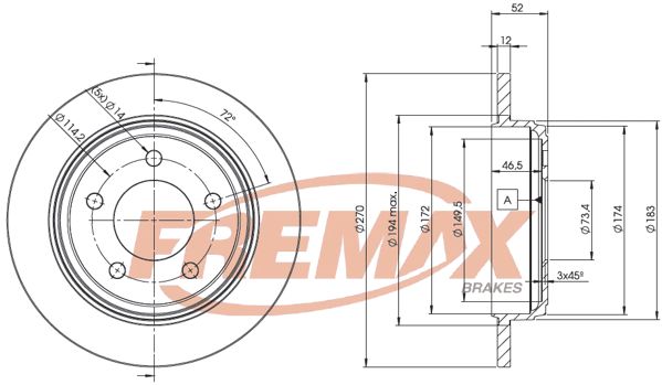 FREMAX Bremžu diski BD-5356