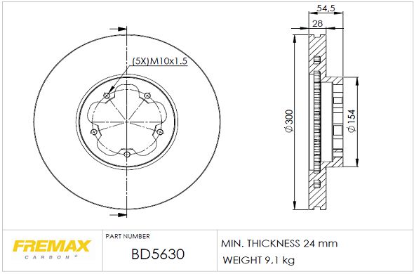 FREMAX Bremžu diski BD-5630