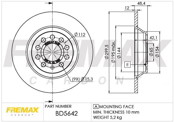 FREMAX Тормозной диск BD-5642