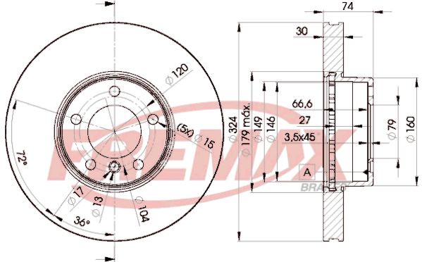 FREMAX Bremžu diski BD-5859