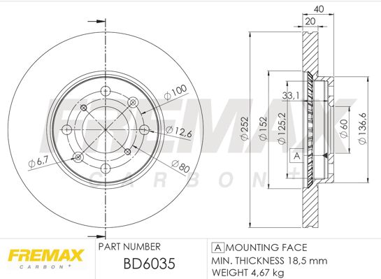 FREMAX Тормозной диск BD-6035