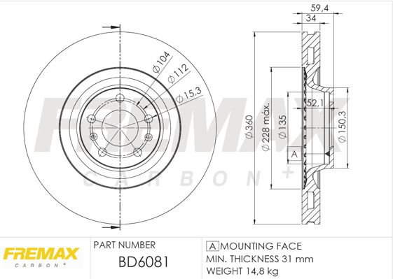 FREMAX Тормозной диск BD-6081