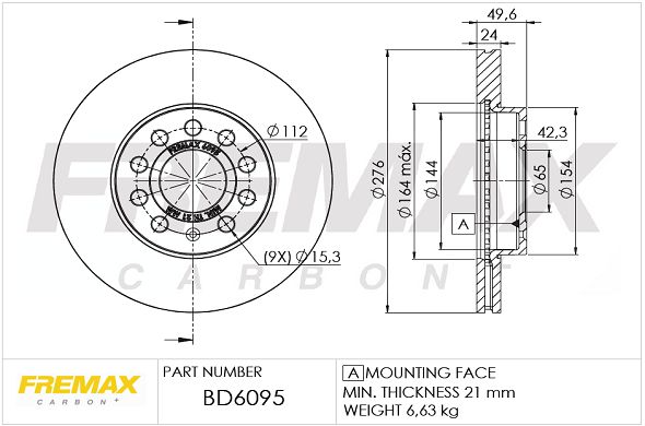 FREMAX Bremžu diski BD-6095