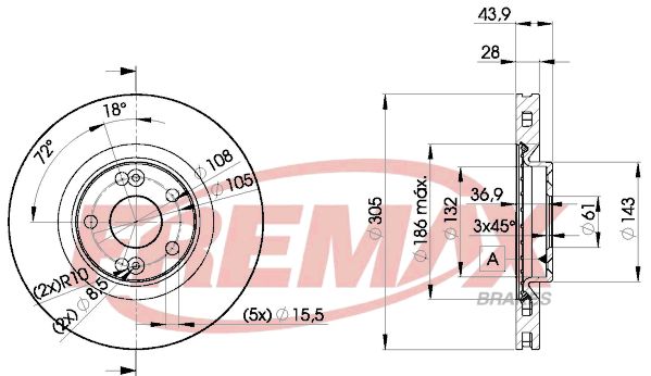 FREMAX Bremžu diski BD-6673