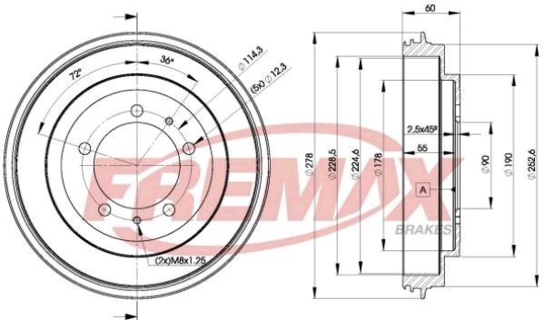 FREMAX Bremžu trumulis BD-7040