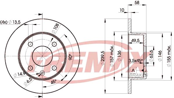 FREMAX Bremžu diski BD-7291