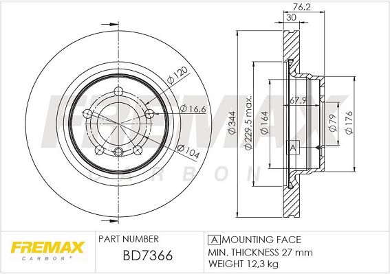 FREMAX Bremžu diski BD-7366