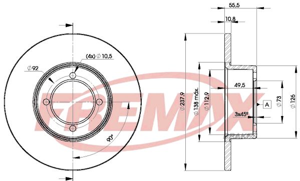 FREMAX Bremžu diski BD-7739