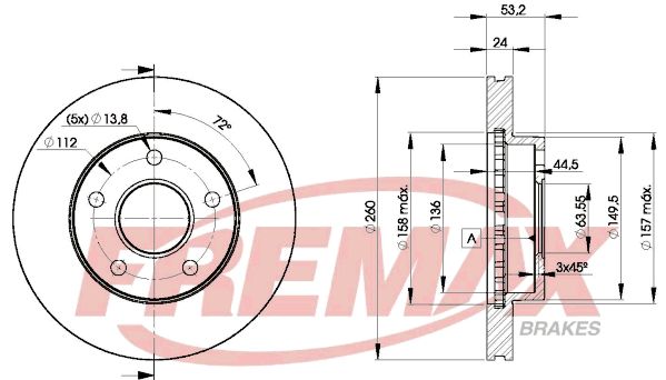 FREMAX Тормозной диск BD-8109