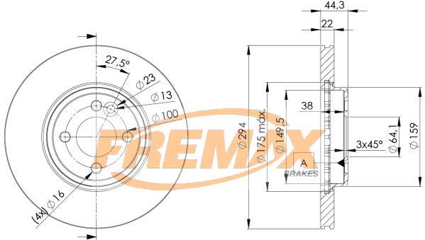 FREMAX Тормозной диск BD-8570