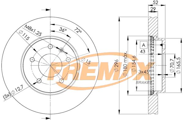 FREMAX Bremžu diski BD-9048