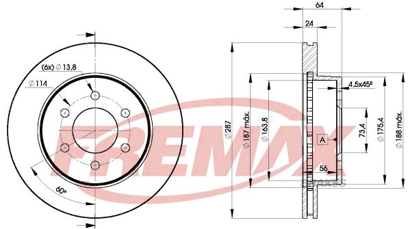 FREMAX Тормозной диск BD-9208