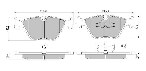 FREMAX Комплект тормозных колодок, дисковый тормоз FBP-0625-01