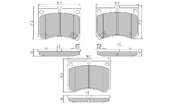 FREMAX Комплект тормозных колодок, дисковый тормоз FBP-0797