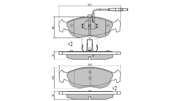 FREMAX Комплект тормозных колодок, дисковый тормоз FBP-0902
