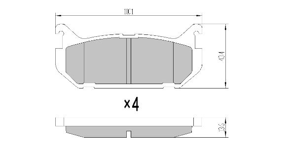 FREMAX Комплект тормозных колодок, дисковый тормоз FBP-1185