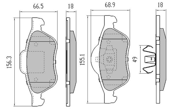 FREMAX Комплект тормозных колодок, дисковый тормоз FBP-1251-01