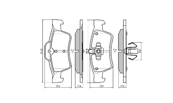 FREMAX Комплект тормозных колодок, дисковый тормоз FBP-1523
