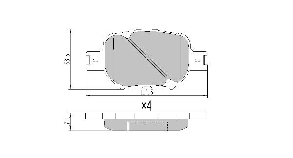 FREMAX Комплект тормозных колодок, дисковый тормоз FBP-1544