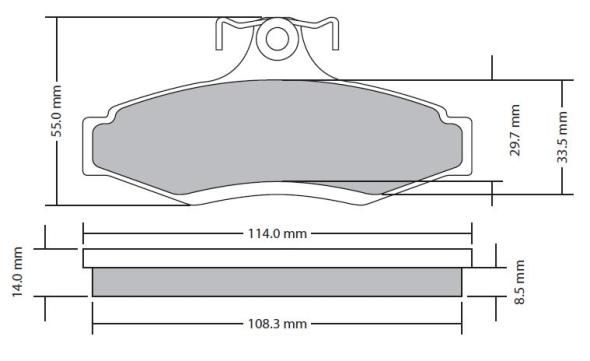 FREMAX Комплект тормозных колодок, дисковый тормоз FBP-1684