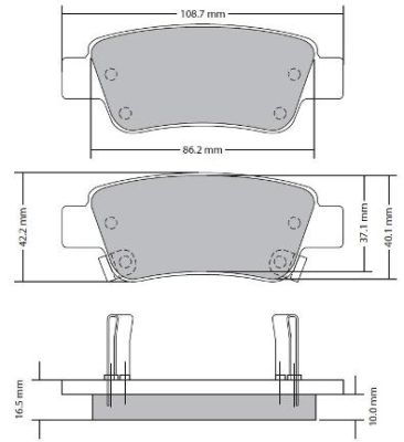 FREMAX Комплект тормозных колодок, дисковый тормоз FBP-1717