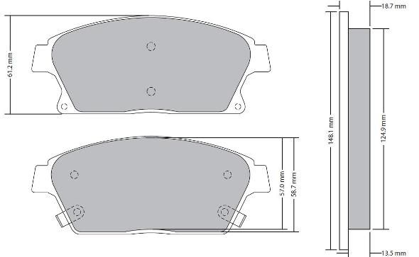 FREMAX Комплект тормозных колодок, дисковый тормоз FBP-1723