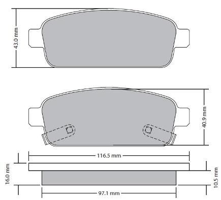 FREMAX Комплект тормозных колодок, дисковый тормоз FBP-1725