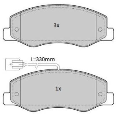 FREMAX Комплект тормозных колодок, дисковый тормоз FBP-1763
