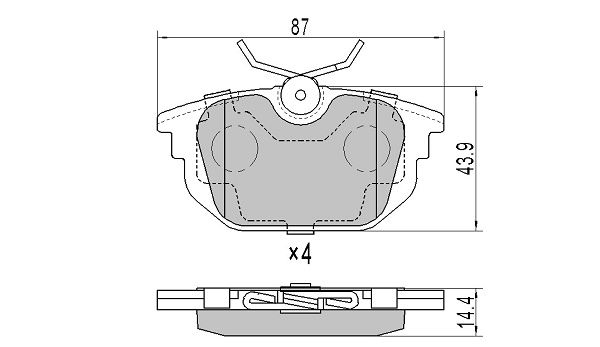 FREMAX Комплект тормозных колодок, дисковый тормоз FBP-1778